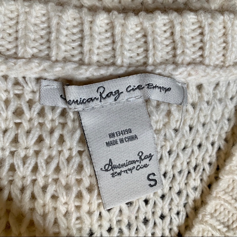 American Rag Cable Knit Ivory Sweater - Picture 2 of 3